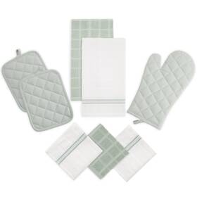 Ms8325041524-56 Nobrand Kitchen Towel Dishcloth Oven Mitt Pot Holder 8 Pack Sage 100% Cotton
