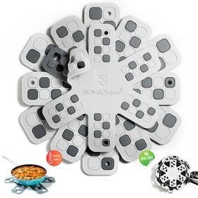 Nomadchef 065016651290 Dual-use Silicone Pan Protectors For Stacking And Trivets Hot Dishes Sili