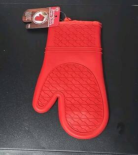 414r Norpro Silicone/fabric Oven Glove Red High Heat Resistant 485 F 250 C