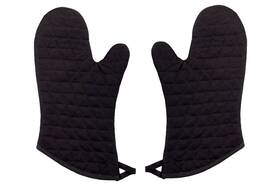 Now Designs 064180210703 Basic Oven Mitt Black - 6.5 X 13 In Set Of 2