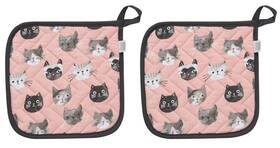 803889aa Now Designs 064180248669 Basic Potholder Set Of Cats Meow