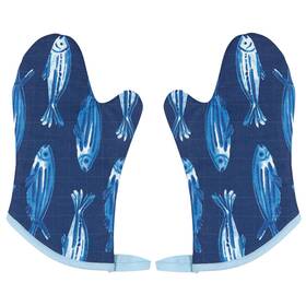 Now Designs 064180353189 Aveiro Quilted Chef Oven Mitts Set Of 2 13 Inch