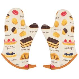 Now Designs 064180353202 Patisserie Quilted Chef Oven Mitts Set Of 2 13 Inch