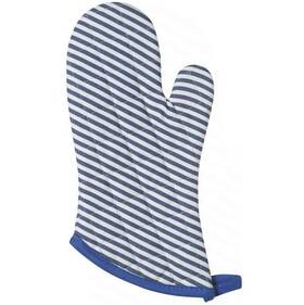501925 Now Designs Superior Oven Mitt Narrow Stripe - Royal Blue