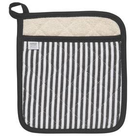 506928 Now Designs Superior Potholder Black Stripe