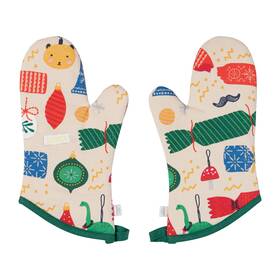 2143006 Now Designs Inc Dba Danica Brands Ugly Xmas Sweater Oven Mitt Cotton Outer/polyester Inner Set/2 7 Inch X13 H