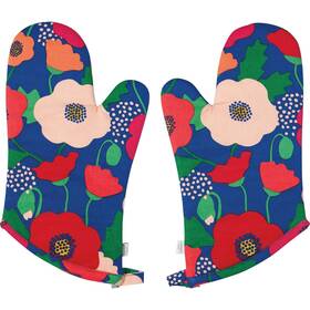 Jom3145d Now Designs Jubilee Cotton Oven Mitt Set Poppy