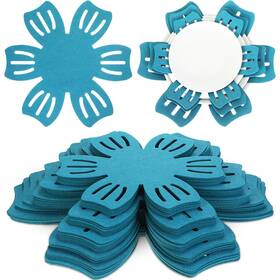 Ao-nuogo-3613 Nuogo 30pc Pot And Pan Protectors 5 Sizes 16 Inch Anti-slip Dividers Teal