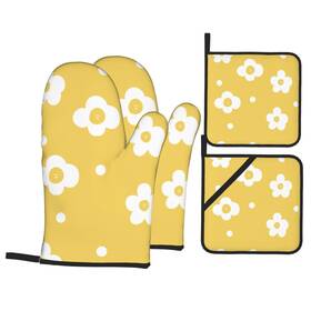 Nzln 755801026017 Kitchen Mittens Oven Pot Holders Non Mitts And Potholders Contracted Floral