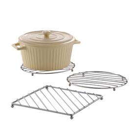 Occo.king 602838391284 Stainless Steel Trivet Set Of 3 - Heat Resistant Countertop Protector For Hot