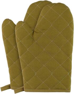 Ossh-pv-gt-mitt-1 Oceanssh Thermo Heat-resistant Oven Mitts 2 Pieces - Superior Protection Green