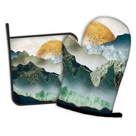 Oeaskly 715917629427 Mountains Nature Scenery Oven Mitts And Pot Holders