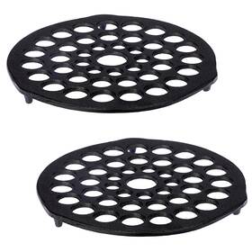 Jmus00190 Oganazi Best Cast Iron Trivet 2 Pcs Set 8-inch Heavy Duty Meat Rack For Dutch Ovens