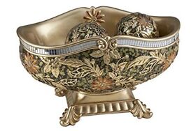 Ok Lighting 8inch H Chrysanthemum Decor Bowl