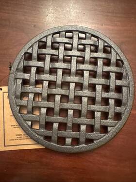Old Mountain 043502101288 Cast Iron Trivet - Protect Your Table Tops 8 Inches Diameter