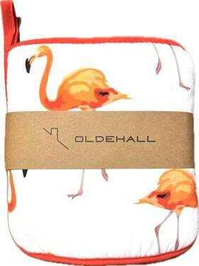 Oldehall 065016497232 Flamingo Pot Holders Set Of 2 Colorful Heat Resistant Design For Baking Cooking