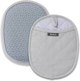 Olulu 445045224265 2pcs Silicone Pot Holders Heat Resistant Hot Pads With Pockets Non Slip
