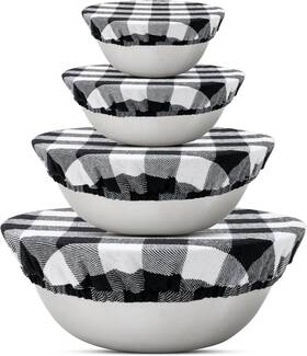 Organic Cotton Mart 313044743797 Reusable Elastic Bowl Covers - 100% Fabric Set For Sourdough