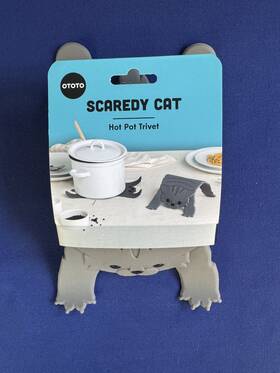Ototo 445055568588 Scaredy Cat Trivet Bpa Free Silicone Hot Pad Pot Holder