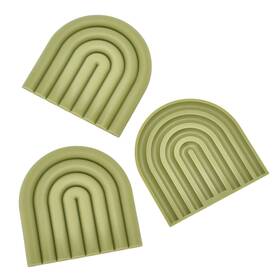 Outlery 436604690705 Silicone Trivets For Hot Pots And Pans - Heat Resistant Pan Pads Set Of 3 A