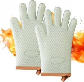 Oven Mitts 445012259238 Silicone And Pot Holders Heat Resistant Kitchen Green Mits Mitte