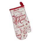 Ovenmitt Joyeux Noel Vintage Christmas Holiday Cheer In French