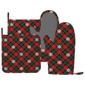 Holder-20250801-13 Owagongje 749782273966 Red Green Plaids Oven Mitts And Pot Holders Set White