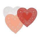 Pac25440 Pacon Corporation Hearts 30ct 6in Doilies