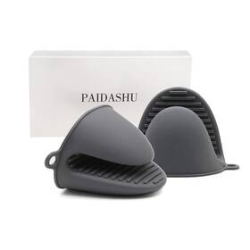 Paidashu 647941990498 Oven Glove Thicken Silicone Pot Holder Mini Mitts Heat Resistant Pinch C