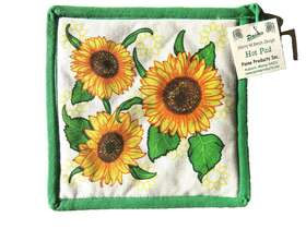 80107 Paine Products Sunflower Pot Holder 8 Inch X8 100% Cotton By Paines Made In Maine Usa