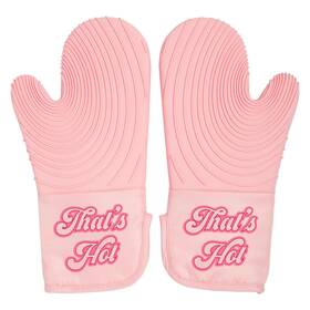 Paris Hilton 741393003017 Thats Hot Pink Oven Mitt Set Heat Resistant Pot Holders Featuring Non-slip