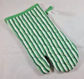 89921089 Park Designs Patricia Heaton Home Florals And Flitters Green Stripe Oven Mitt