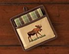 Park Designs Moose Pocket Potholder Dish Kitchen Towel Gift Set Lodge Cabin Decor 762242318328