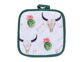 Paseo Road 819652029471 Skull Cactus Pot Holders For Kitchen 10 Piece Set