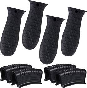 Patelai 744759026996 8 Pcs Silicone Pot Holders Set Handle Covers Non Slip Reusa