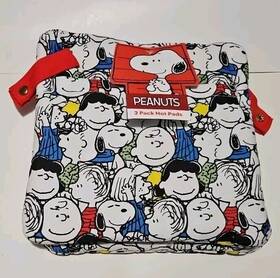 Peanuts 042887338050 Nwt Charlie Brown 2 Pack Hot Pads Pot Holder Oven Mitts Square 8 Inch X