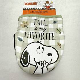 Peanuts 042887842915 2 Pack Mini Oven Mitts Snoopy Fall Is My Favorite New