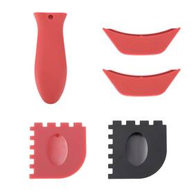 1083752 Penitue 5pcs Silicone Handle Cover For Lodge Cast Iron Skillets Includes Pan Grip Ha