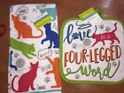 Ph0055 Love Is Legged Cats Pc Hand Towel Potholder Set Word