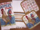 Ph0056 Farmers Market Pc Hand Towel Potholder Set Theme