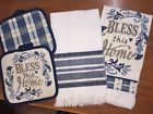 Ph0057 Bless This Home Pc Hand Towel Potholder Set