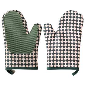 B0csjp6wrv Portia & Bloom Silicone Oven Mitt Set- 2 Pc. Set - Heat Resistant Gloves With Soft Quilted L