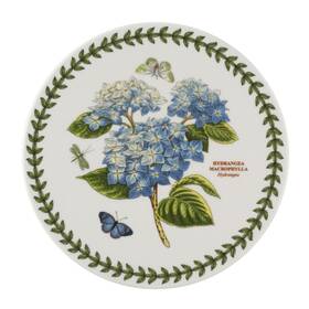 Portmeirion 749151699137 Botanic Garden 8 Inch Trivet Hydrangea Motif Porcelain Dishwasher Safe Mic