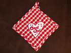 589105 Pot Christmas Norwegian Jul Danish Swedish Heart Holder God Embroidered