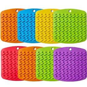 Pot Holders And Silicone Trivet Mats Kitchen Tool 440 F Non-slip Durable Pack Of 8