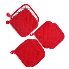 Potholders Set 6 Pack Of Heat Resistant Hot Mat Coasters Pure Cotton Kitchen