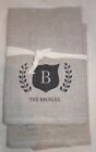 Pottery Barn Personalized The Broyles Flax Linen Finger Towels Nwot