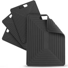 Practic Plus 785034664496 4 Large Silicone Trivet Mats 9x12 Inch For The Kitchen Counter