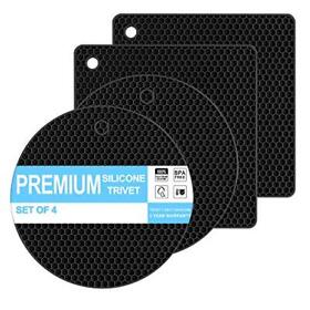 Premium Silicone Trivets For Hot Pots And Pans Flexible Multipurpose