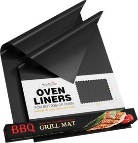 3p-oven Prettycare 445031640697 Oven Liners For Bottom Of - 2 Pack Large Heavy Duty Mats 17 Inch X25